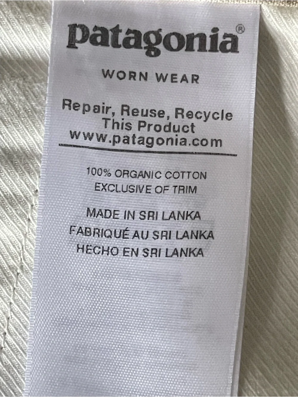 Patagonia Men's organic cotton worn wear